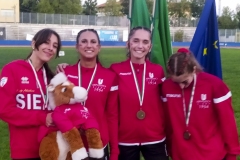 Finale B Campionati di società assoluti 2022, Saronno  Uisp-Atletica-Siena-la-staffetta-4x-100-sul-podio